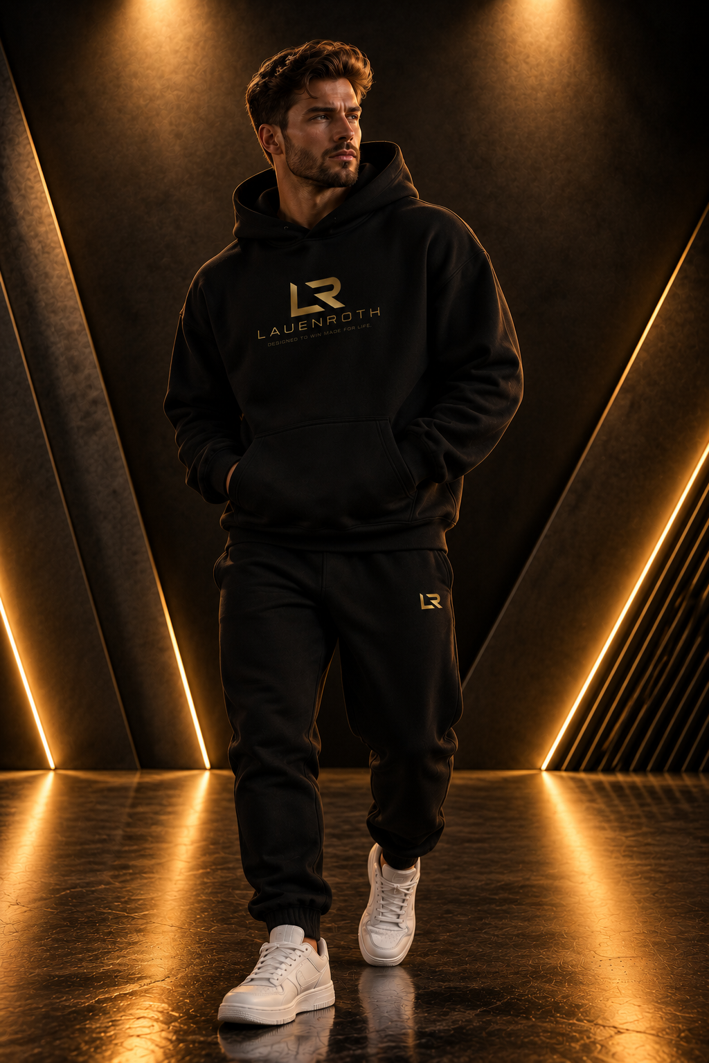 LAUENROTH LEGACY OVERSIZED UNISEX-HOODIE BLACK
