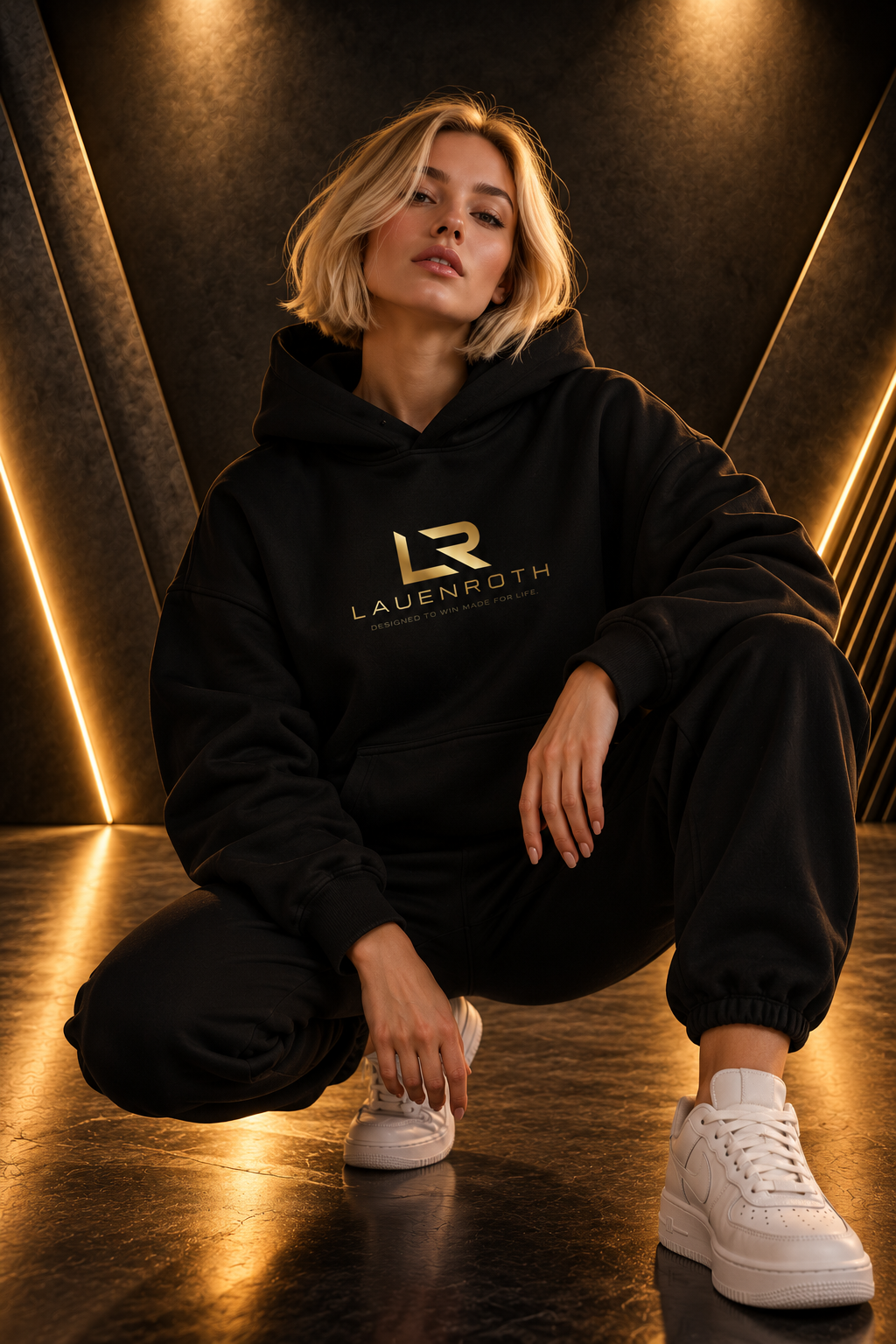 LAUENROTH LEGACY OVERSIZED UNISEX-HOODIE BLACK